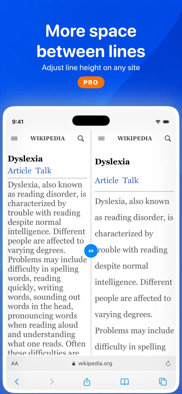A web article with extra line spacing applied by FontFlex